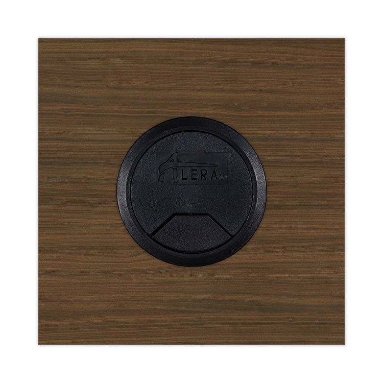Alera Valencia Series Reversible Return/Bridge Shell, 35w x 23.63d x 29.5h, Modern Walnut