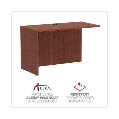 Alera Valencia Series Reversible Return/Bridge Shell, 47.25w x 23.63d x 29.5h, Medium Cherry