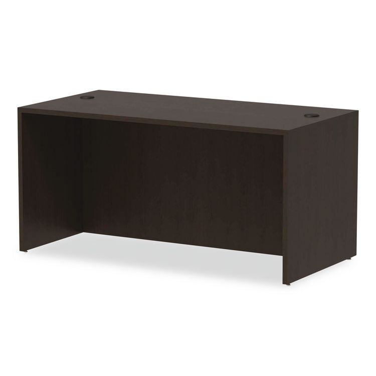 Alera Valencia Series Straight Front Desk Shell, 59.13" x 29.5" x 29.63", Espresso