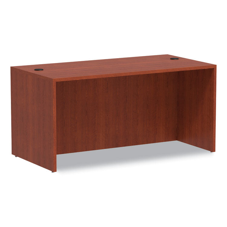 Alera Valencia Series Straight Front Desk Shell, 59.13" x 29.5" x 29.63", Medium Cherry