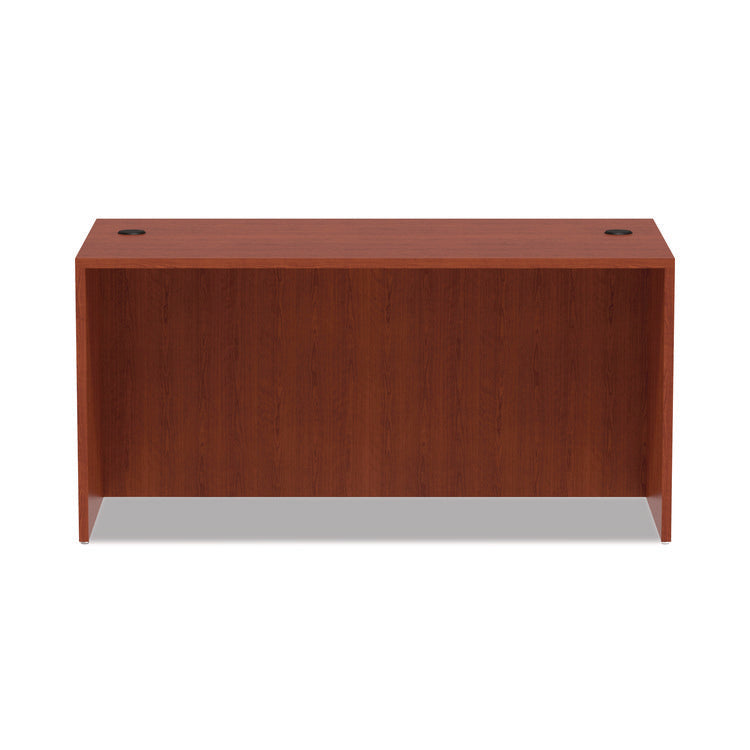 Alera Valencia Series Straight Front Desk Shell, 59.13" x 29.5" x 29.63", Medium Cherry