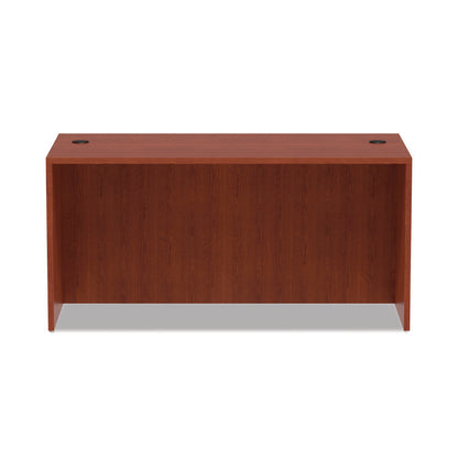 Alera Valencia Series Straight Front Desk Shell, 59.13" x 29.5" x 29.63", Medium Cherry