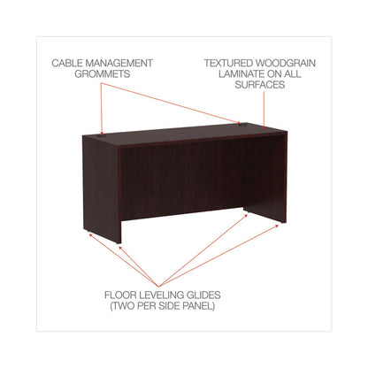 Alera Valencia Series Credenza Shell, 59.13w x 23.63d x 29.5h, Mahogany