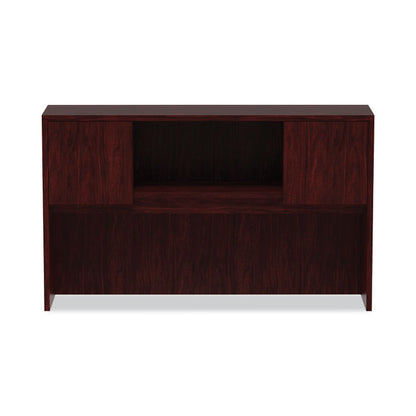 Alera Valencia Series Hutch with Doors, 4 Compartments, 58.88w x 15d x 35.38h, Mahogany