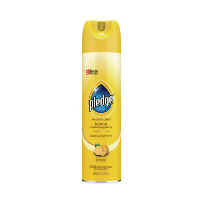 Furniture Polish, Lemon Scent,  9.7 oz Aerosol Spray, 6/Carton
