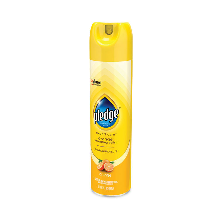 Furniture Polish, Orange Scent, 9.7 oz Aerosol Spray, 6/Carton