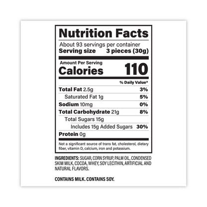 Tub, Approximately 280 Individually Wrapped Rolls, 6.75 lb Tub