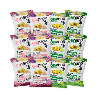 Plantain Chip Variety Pack, 2 oz Bag, 12/Pack