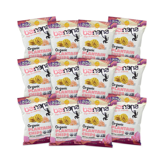Himalayan Pink Sea Salt Plantain Chips, 2 oz Bags, 12/Pack