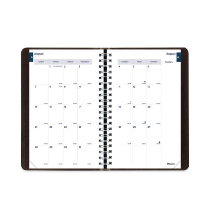 Academic Daily/Monthly Planner, 8 x 5, Black Cover, 12-Month (Aug to July): 2025 to 2026
