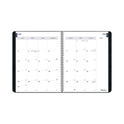 Academic Monthly Planner, 11 x 8.5, Black Cover, 14-Month: July 2025 to Aug 2026