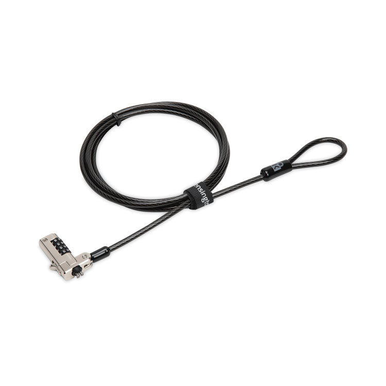 5340016952546, SKILCRAFT Kensington Laptop/Tablet Combination Computer Lock, 6 ft Carbon Steel Cable, Black