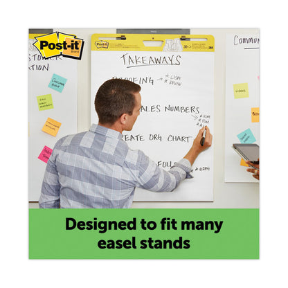 Vertical-Orientation Self-Stick Easel Pads, Unruled, (30) White 25" x 30" Sheets, 6/Carton