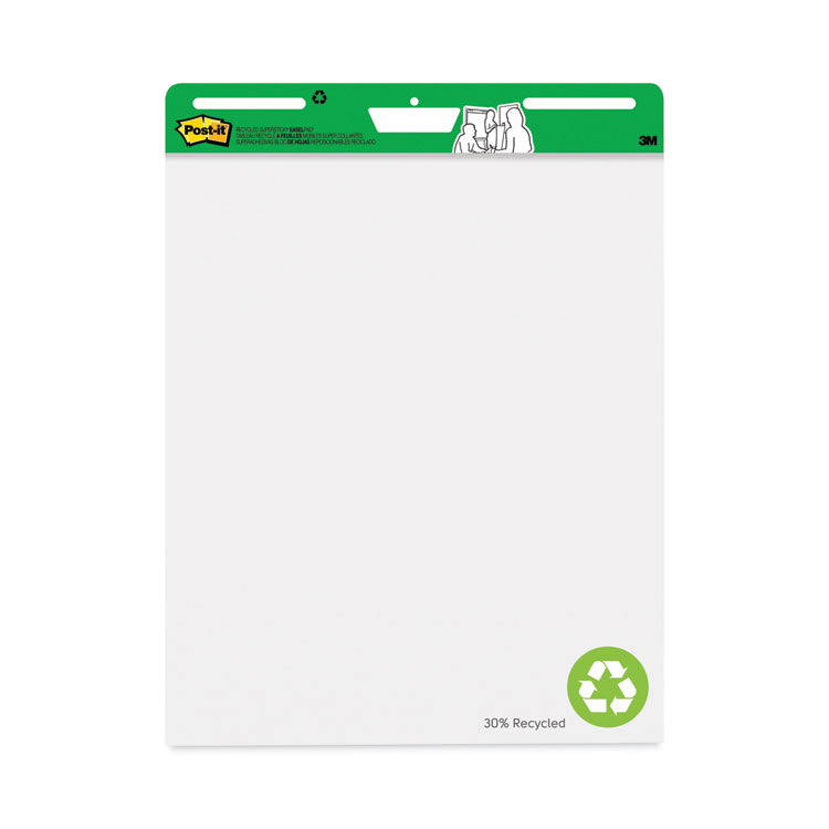 Vertical-Orientation Self-Stick Easel Pads, Unruled, (30) White 25" x 30" Sheets, 6/Carton