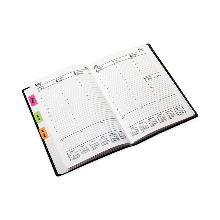 1" Plain Solid Color Tabs, 1/5-Cut, Assorted Bright Colors, 1" Wide, 66/Pack