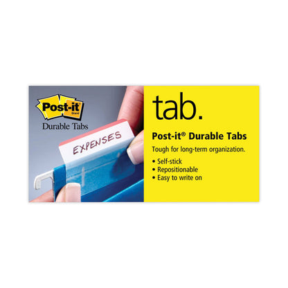 1" Plain Solid Color Tabs, 1/5-Cut, Assorted Bright Colors, 1" Wide, 66/Pack
