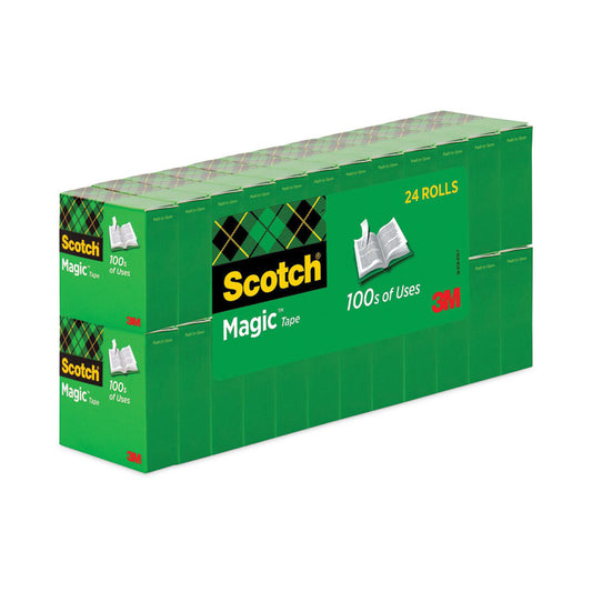 Magic Tape Value Pack, 1" Core, 0.75" x 83.33 ft, Clear, 20/Pack