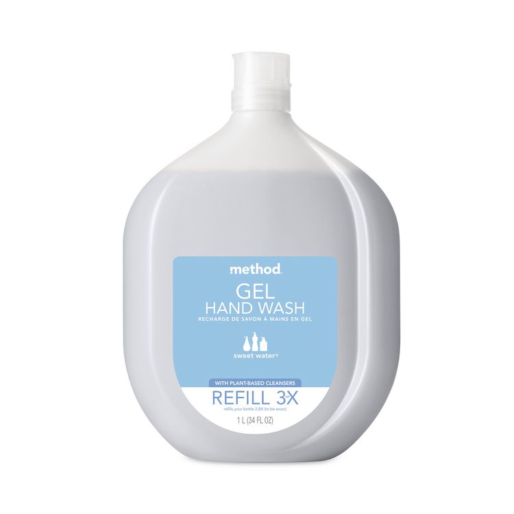 Gel Hand Wash Refill Tub, Sweet Water Scent, 34 oz, 4/Carton