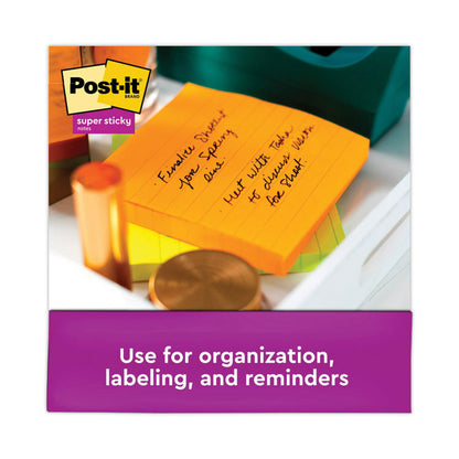 Pads in Energy Boost Collection Colors, Note Ruled, 4" x 4", 90 Sheets/Pad, 6 Pads/Pack