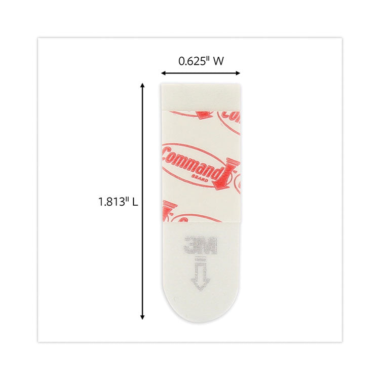Poster Strip Pairs, Holds up to 1 lb, 0.63" x 1.75", White, 12/Pack