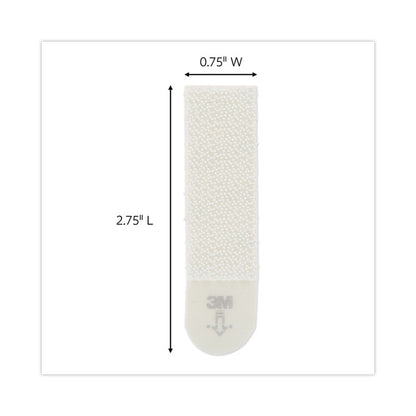 Damage-Free Hanging Picture Hanging Strip Pairs, Holds Up to 2.5 lb, Medium: 0.75" x 2.75", White, 4/Set, 50 Sets/Carton