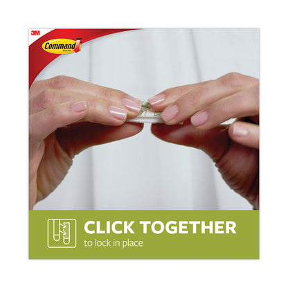Damage-Free Hanging Picture Hanging Strip Pairs, Holds Up to 2.5 lb, Medium: 0.75" x 2.75", White, 4/Set, 50 Sets/Carton
