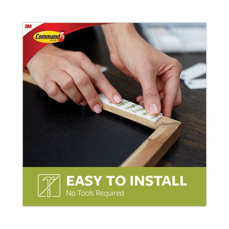 Damage-Free Hanging Picture Hanging Strip Pairs, Holds Up to 2.5 lb, Medium: 0.75" x 2.75", White, 4/Set, 50 Sets/Carton