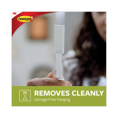 Damage-Free Hanging Picture Hanging Strip Pairs, Holds Up to 2.5 lb, Medium: 0.75" x 2.75", White, 4/Set, 50 Sets/Carton
