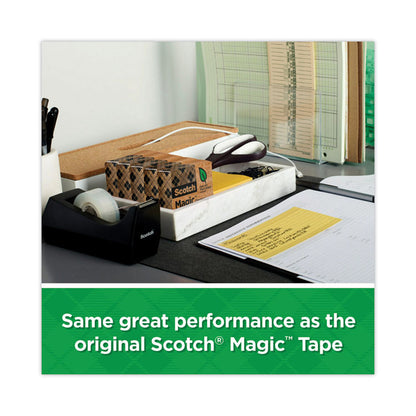 Magic Greener Tape, 1" Core, 0.75" x 75 ft, Clear, 10/Pack