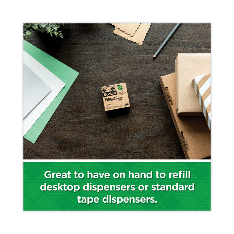 Magic Greener Tape, 1" Core, 0.75" x 75 ft, Clear, 10/Pack