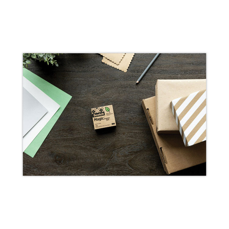 Magic Greener Tape, 1" Core, 0.75" x 75 ft, Clear, 10/Pack