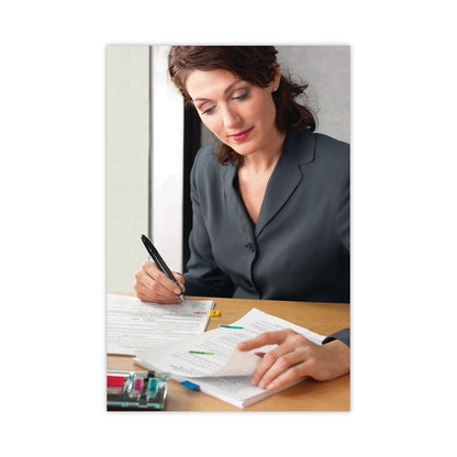 Note and Flag Dispenser, For 3 x 3 Pads, Black/Clear, Includes 45-Sheet Canary Super Sticky Pop-up Pad, (50) 1" Flags