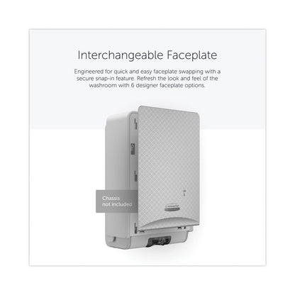 ICON Faceplate for Automatic Soap and Sanitizer Dispenser, 8.25 x 22 x 12.12, Silver Mosaic