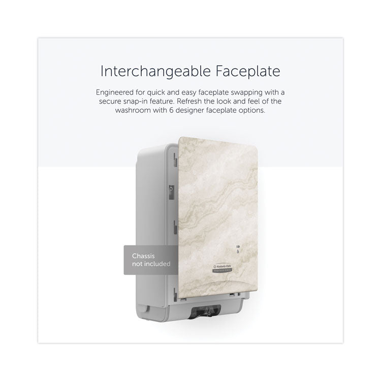 ICON Faceplate for Automatic Soap and Sanitizer Dispenser, 8.25 x 22 x 12.12, Warm Marble