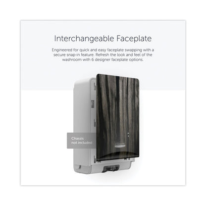 ICON Faceplate for Automatic Soap and Sanitizer Dispenser, 8.25 x 22 x 12.12, Ebony Woodgrain