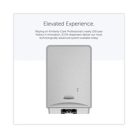 ICON Automatic Soap and Sanitizer Dispenser, 1.2 L, 8.06 x 14.18 x 4.75, Silver Mosaic