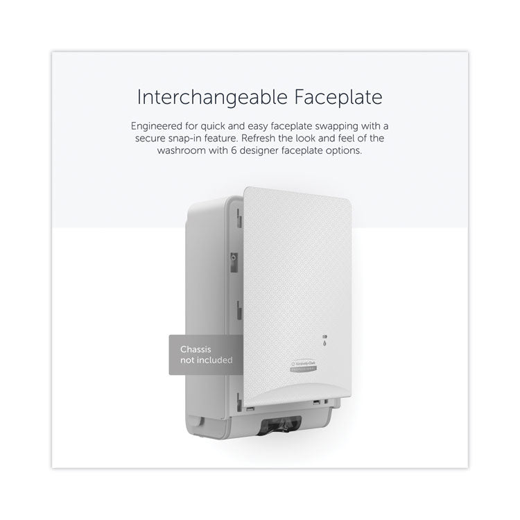 ICON Faceplate for Automatic Soap and Sanitizer Dispenser, 8.25 x 22 x 12.12, White Mosaic