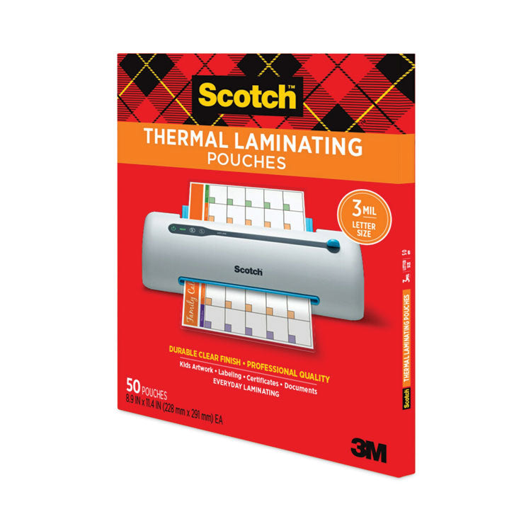 Laminating Pouches, 3 mil, 9" x 11.5", Gloss Clear, 50/Pack