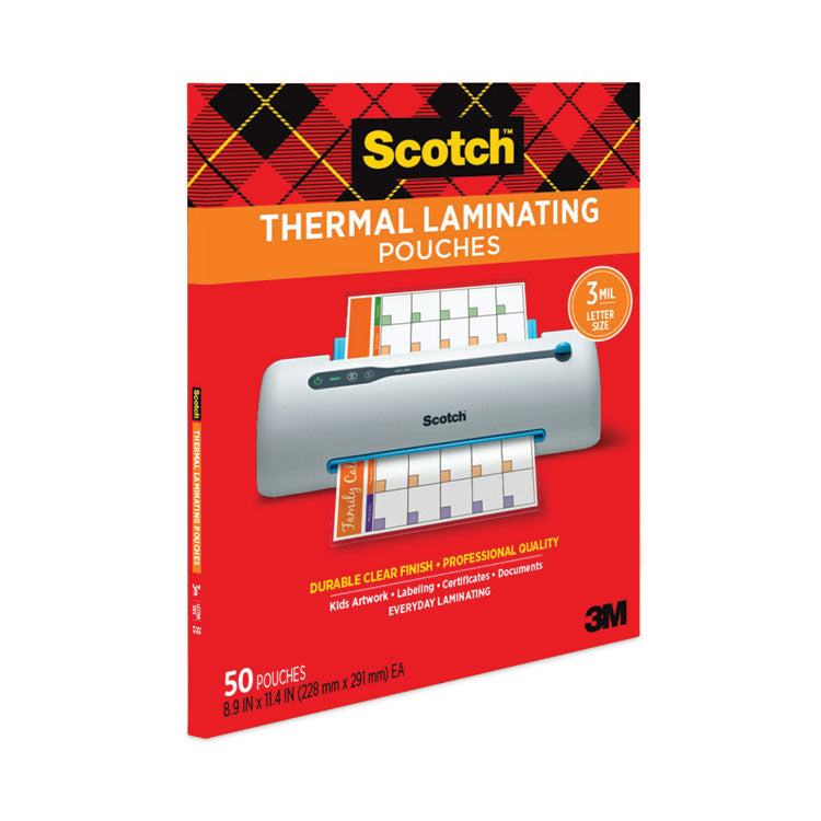 Laminating Pouches, 3 mil, 9" x 11.5", Gloss Clear, 50/Pack