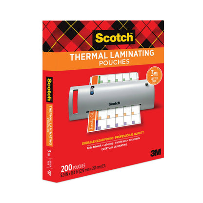 Laminating Pouches, 3 mil, 9" x 11.5", Gloss Clear, 200/Pack