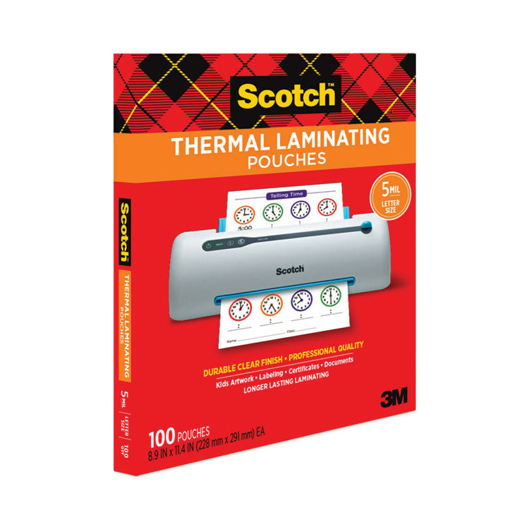 Laminating Pouches, 5 mil, 9" x 11.5", Gloss Clear, 100/Pack