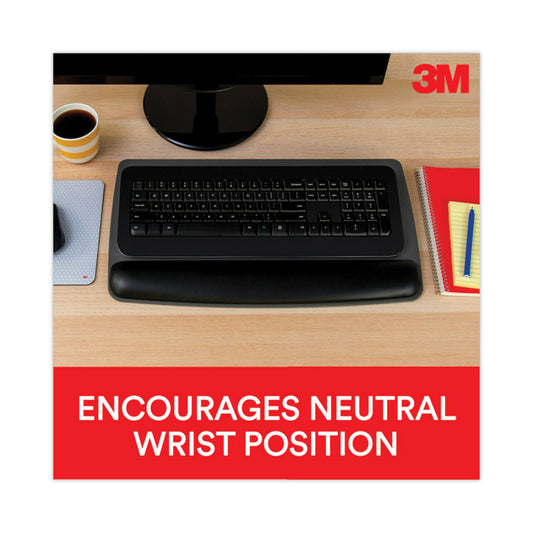 Antimicrobial Gel Keyboard Wrist Rest Platform, 19.6 x 10.6, Black/Gray