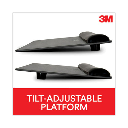 Antimicrobial Gel Keyboard Wrist Rest Platform, 19.6 x 10.6, Black/Gray
