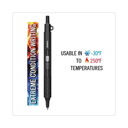 X-701 Ballpoint Pen, Retractable, Fine 0.7 mm, Black Ink, Black Barrel