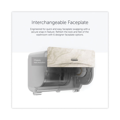 ICON Faceplate for Coreless Standard Roll Toilet Paper Dispenser, 3.56 x 12 x 1.5, Warm Marble