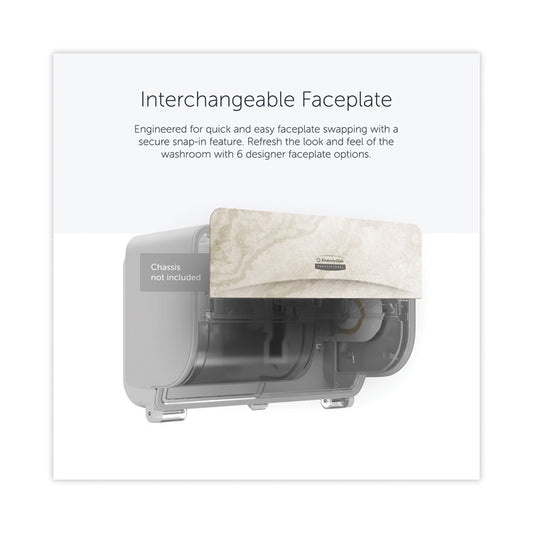ICON Faceplate for Coreless Standard Roll Toilet Paper Dispenser, 3.56 x 12 x 1.5, Warm Marble