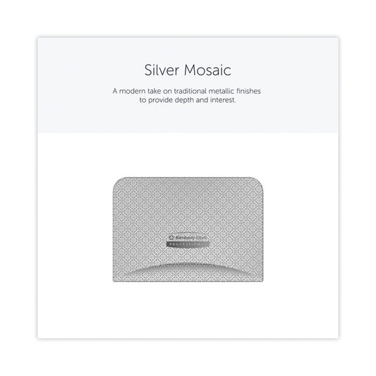 ICON Faceplate for Coreless Standard Roll Toilet Paper Dispenser, 4.25 x 6 x 1.5, Silver Mosaic