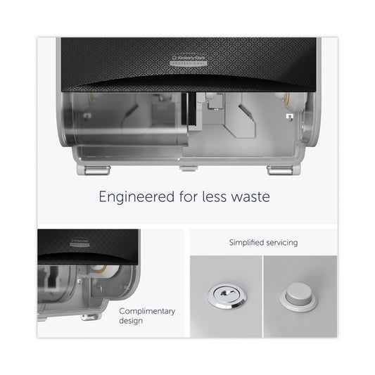 ICON Coreless Standard Roll Toilet Paper Dispenser, 8.43 x 13 x 7.25, Black Mosaic
