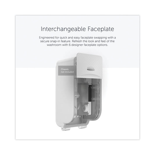 ICON Faceplate for Coreless Standard Roll Toilet Paper Dispenser, 4.25 x 6 x 1.5, White Mosaic