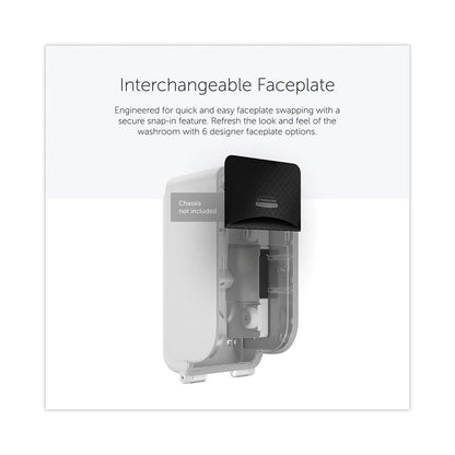 ICON Faceplate for Coreless Standard Roll Toilet Paper Dispenser, 4.25 x 6 x 1.5, Black Mosaic